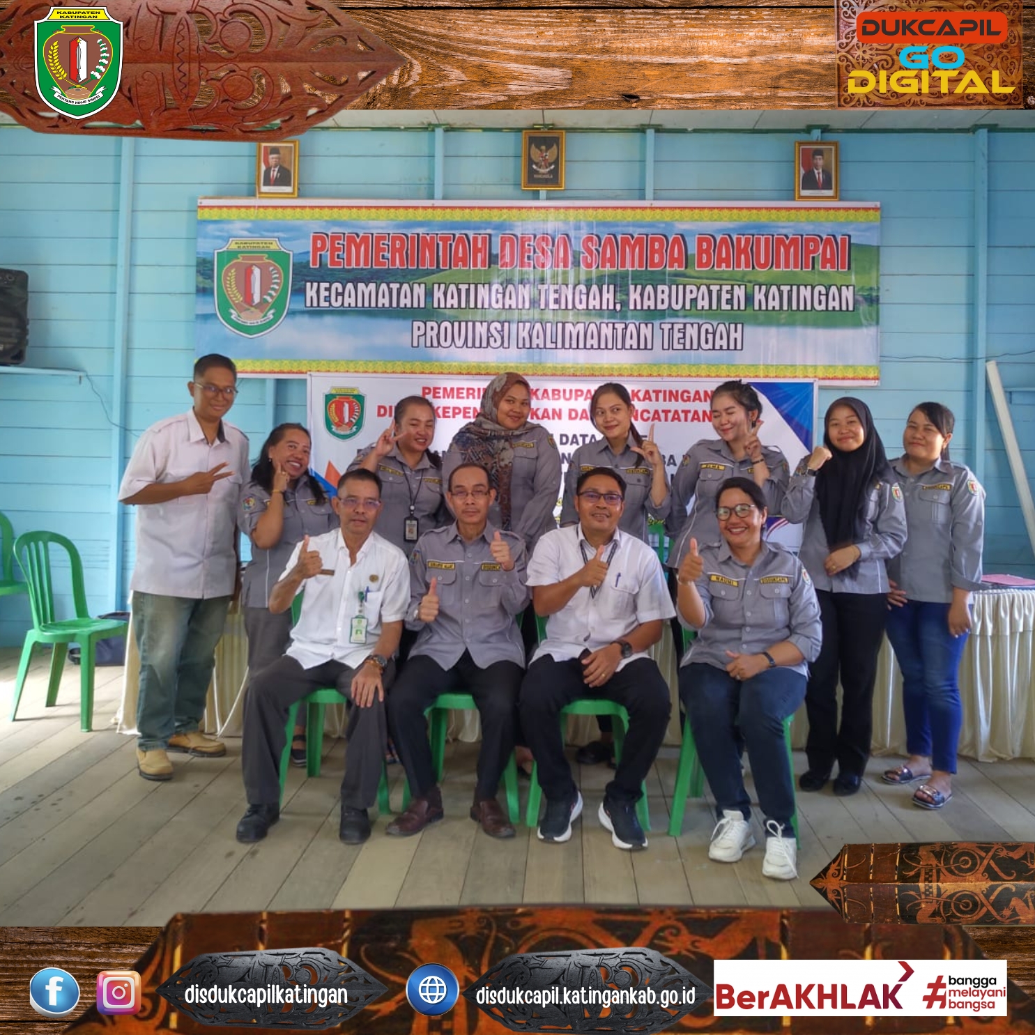 Pelayanan Jemput Bola Administrasi Kependudukan di Desa Samba Bakumpai dan Samba Danum oleh Dukcapil