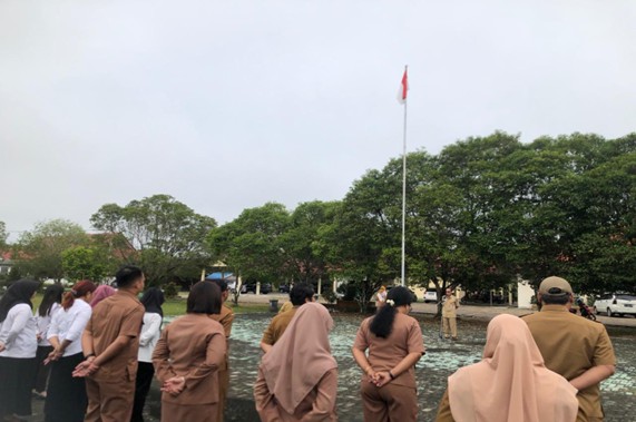 Dinas Kependudukan dan Pencatatan Sipil Kab. Katingan Menggelar Apel Pagi, Senin 5 Februari 2024 