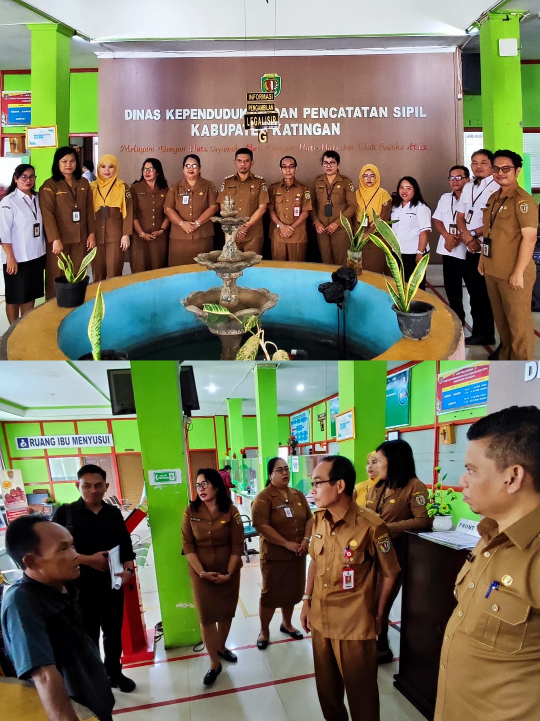 Wakil Bupati Katingan Memantau Pelayanan Administrasi Kependudukan di Kantor Disdukcapil